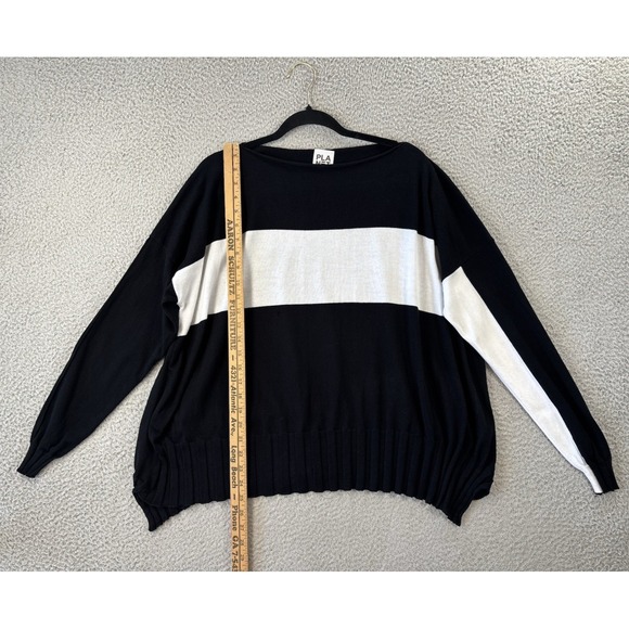 Planet by Lauren G Sweater Womens OS Ribbed Hem Cotton Modal Oversized Tunic - Picture 2 of 10